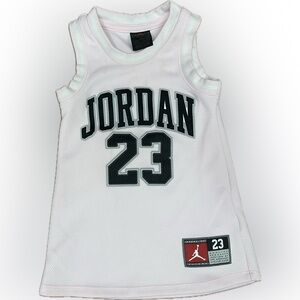 Jordan Kids White and Black Jersey Tank